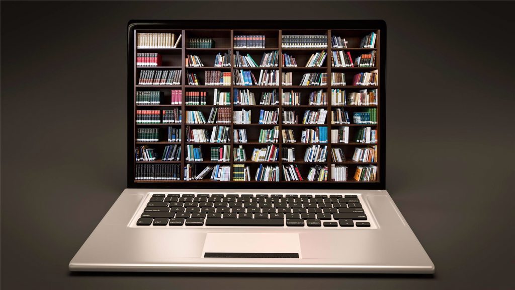 Picture of Books on a Laptop 